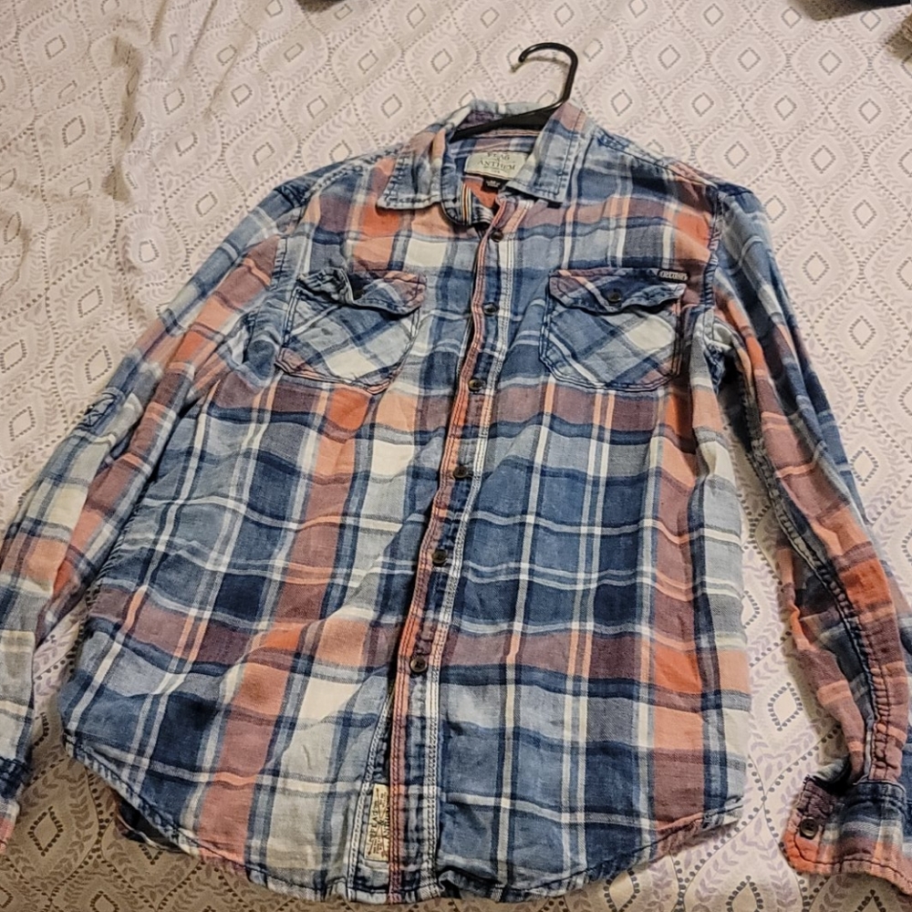 Men's Flag and Anthem button down
